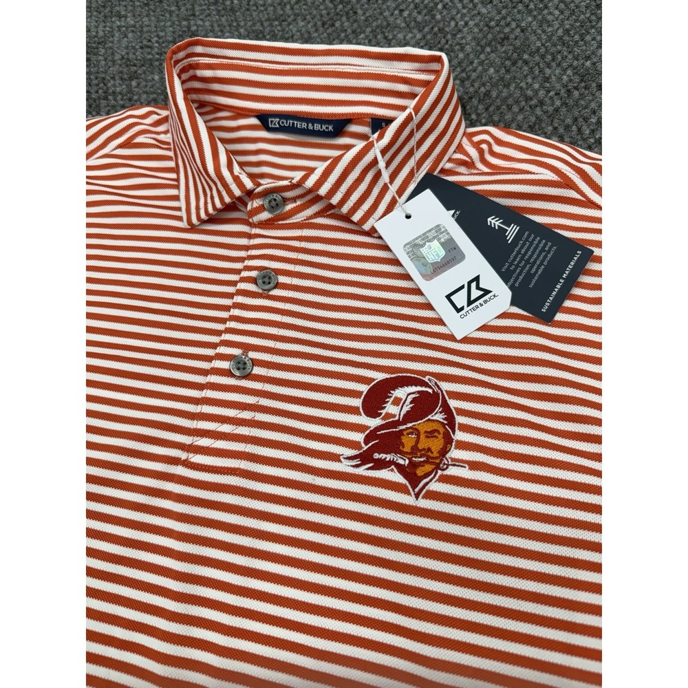 Tampa Bay Buccaneers Men's Small Cutter & Buck Polo Shirt Golf Performance NFL